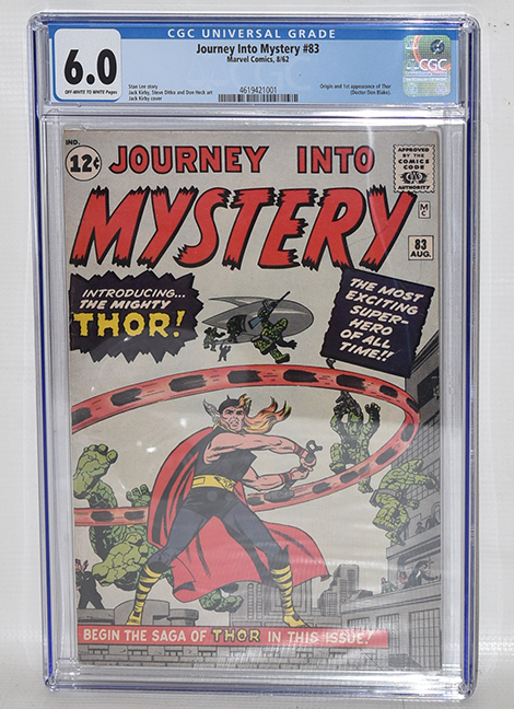 Rare “Journey Into Mystery Introducing The Mighty Thor!” August 1962 Graded 6.0