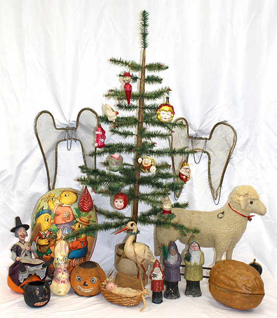 Wonderful set of 3 antique Venetian paper doll puppets made of lovely early materials.