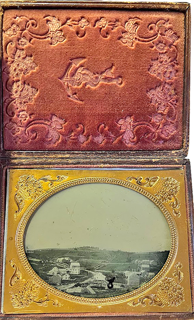Ambrotype of Castine, Maine quarter plate.