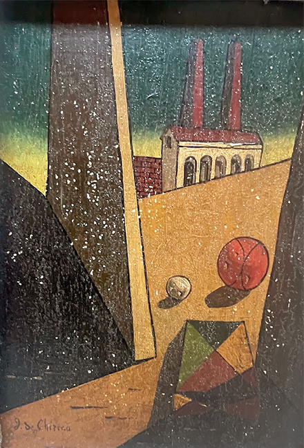 Important oil by Giorgio De Chirico (1888-1978), pre-surrealist era, 5