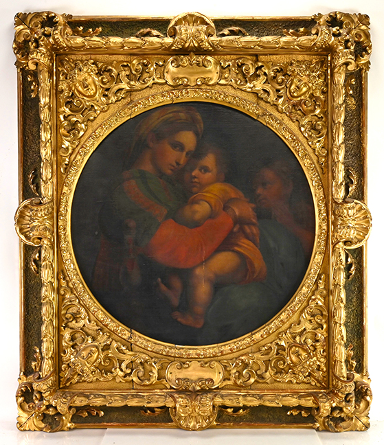 Large Framed De la Silla Madonna after Raphael, Dr. Williamson
