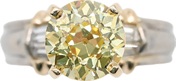 2.76 Carat Fancy Intense Yellow, 1 of 6 Diamond Engagement Rings