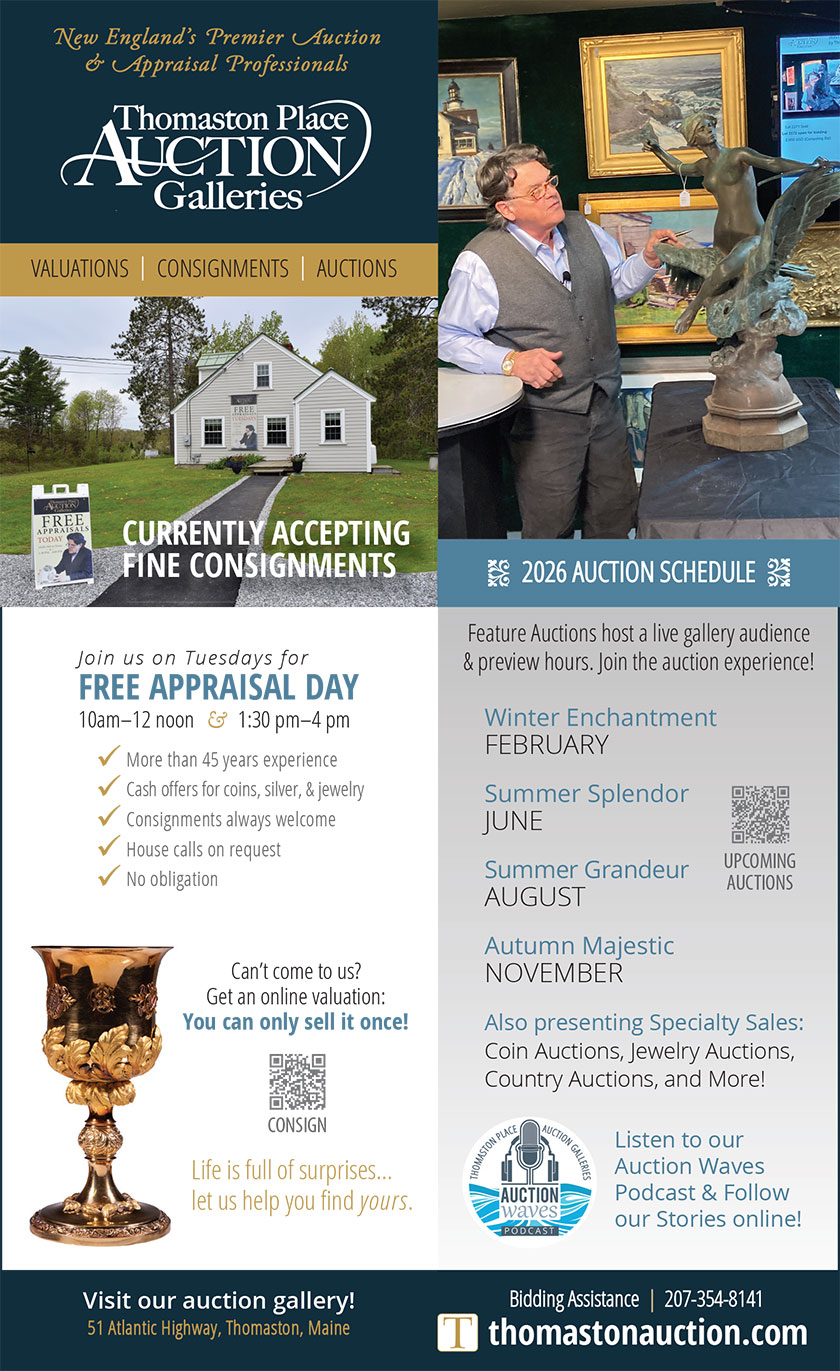 Thomaston Place Auction Galleries2026 Antiques Trade Directory