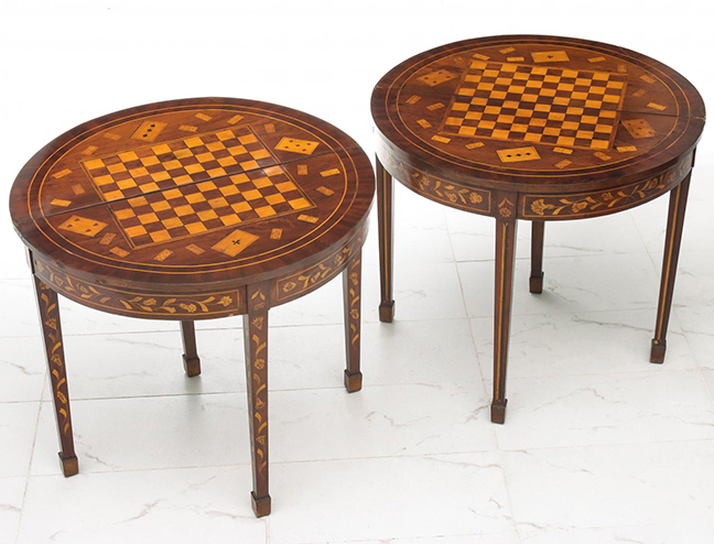 18th Century Flip-top Card Table Pair Open