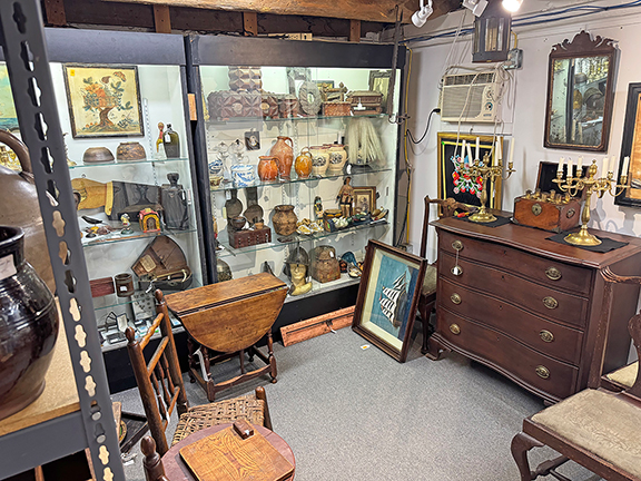 Savvy buyers head first to the “process room,” a spot for objects that have yet to be fully cataloged. All the fresh objects are for sale.