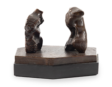 “Two Torsos”, Bronze Sculpture, by Henry Moore