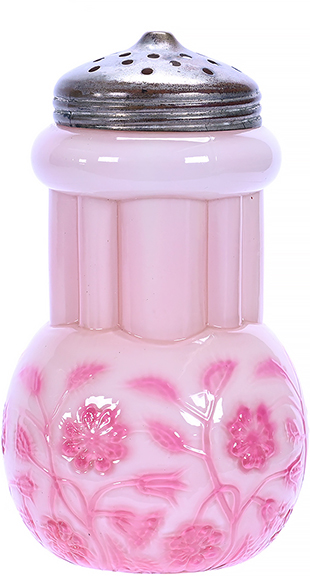 Findlay onyx rose art glass sugar shaker, 5&frac14;