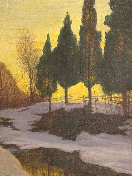 Twilight, this oil on canvas by Walter Launt Palmer (1854-1932), measures 26