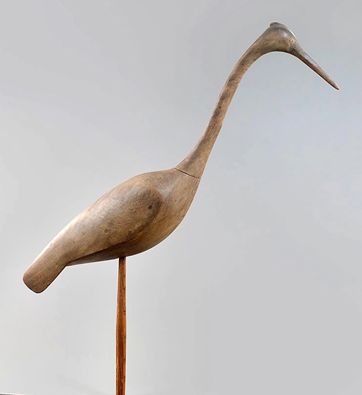 This life-size heron by Mark S. McNair, 55¼
