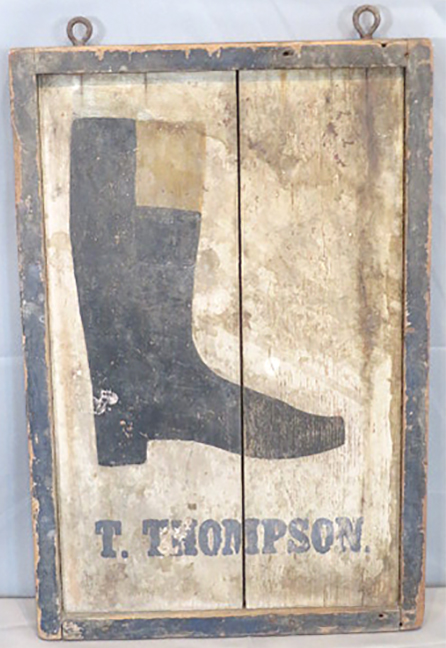 Early wood Bootmaker’s Trade sign