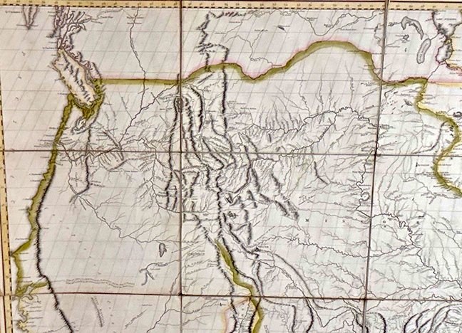 Original 1816 John Melish Wall Map of the United States
