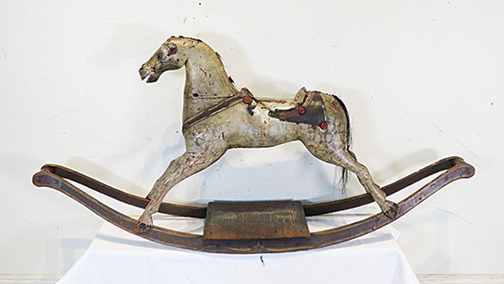 Wood horse on rockers