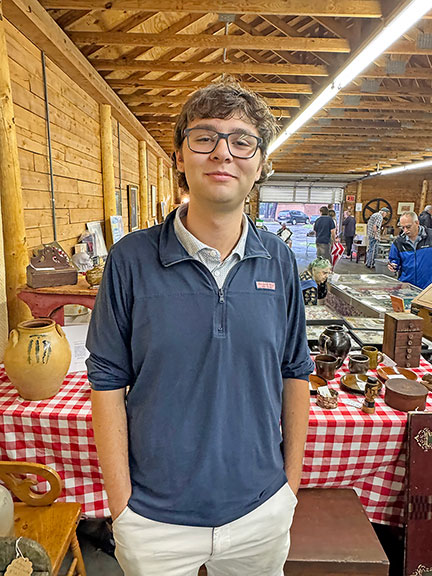 Cooper O&rsquo;Connell is the owner of Gilded Goose Antiques in St. Albans, Vermont. He is 19 years old and a full-time honors student at the University of Vermont. Deerfield was his third show.
