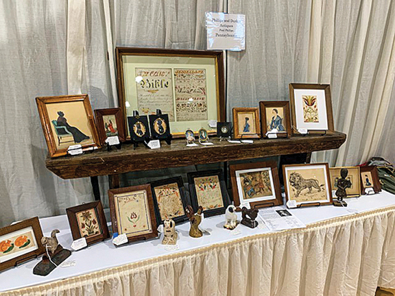 Paul Phillips of Phillips and Durkin Antiques, Monroeville, Pennsylvania, was a new exhibitor to the show. The dealer exhibits at the Laughlintown Antique Mall.