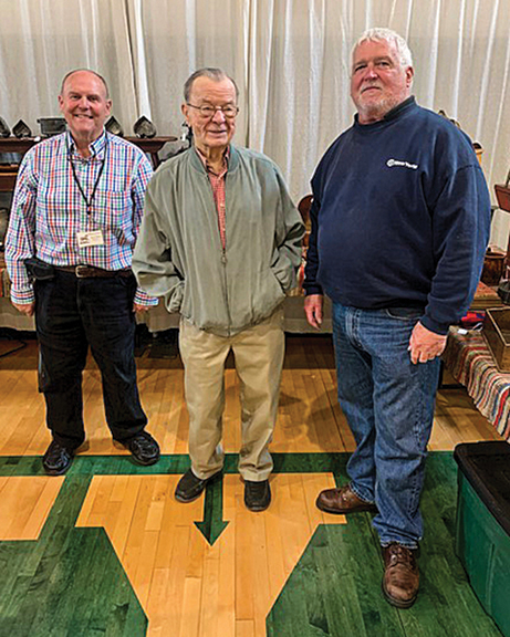 The present and the past of the Elverson Antique Show and Sale: (from left) Wayne Wilhide, Tom Hess, and Gene Bertolet.