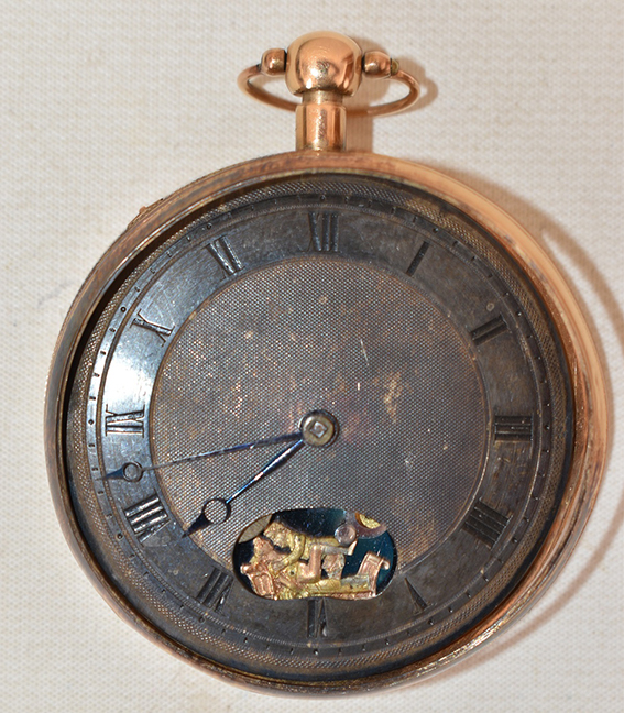 Fine rare Brequet a Paris 18 kt. yellow gold/silver dial erotica automaton pocket watch w/ Fuesse movement, 18th C.