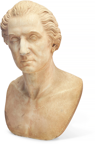 Marble bust of George Washington, 23&frac12;