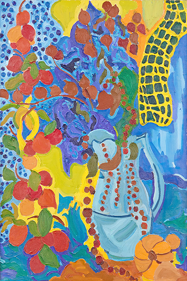 Lynne Drexler (1928-1999), Blue Swirl, 1991, oil on canvas, signed, titled, and dated on the reverse, 30