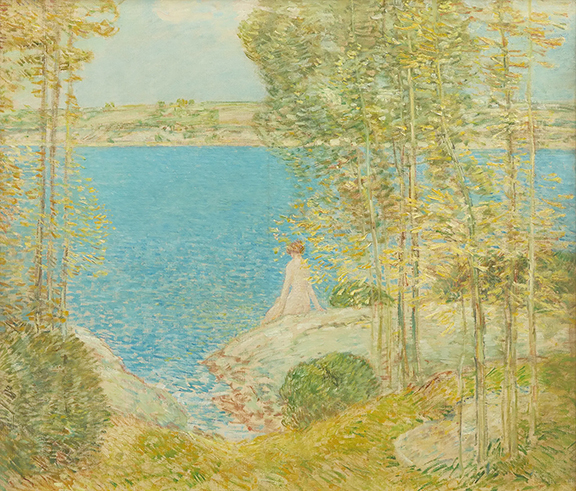 Childe Hassam (1859-1935), The Bather (The Bather I), 1904, oil on canvas, signed and dated with the artist’s crescent device, 45