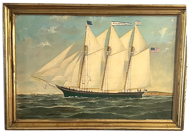 Schooner H.A. Dewitt, Bath, ME, by William P. Stubbs, 1842-1909, 20