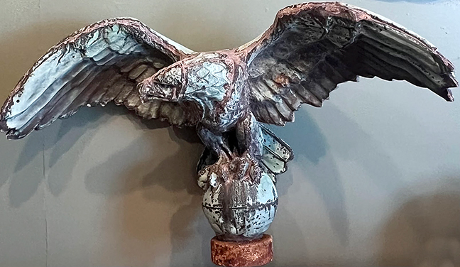 19th-c. pilot house copper eagle, 32