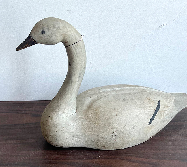 Wonderful white swan decoy, 20