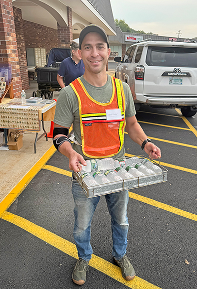 Even though the show was a morning affair, and it was not terribly hot, Jordan, who recently started working with Cyr, offered plenty of water for both dealers and guests.