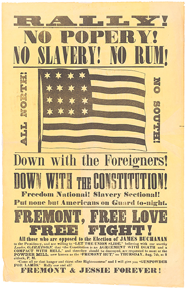 This pro-Buchanan &ldquo;Down With The Constitution!&rdquo; broadside, 19