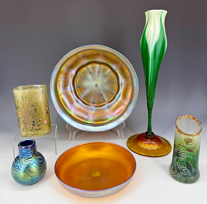 Art Glass, including L.C. Tiffany, Durand, and More.