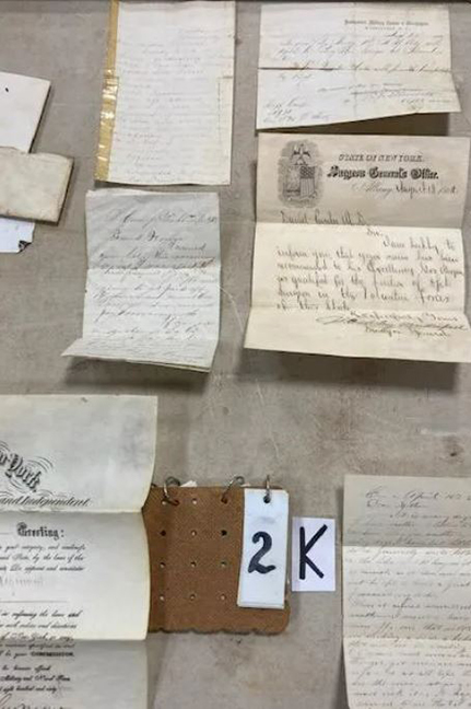 2K- 60 Pieces of Civil War Letters, Documents and Print Book