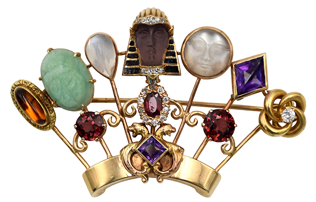 Gold Edwardian brooch