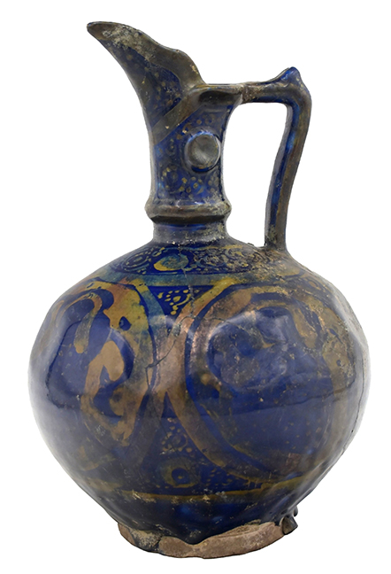 12th-c. ceramic glazed Persian ewer