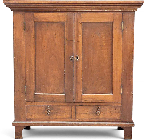 Catalogued as a sitting cupboard, walnut and poplar, Zoar, Ohio, late 19th century, 40