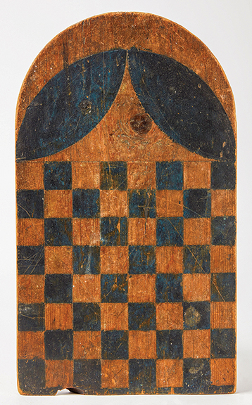 From a tavern, the early 19th-century checkerboard, 18¾