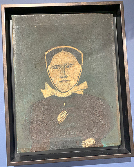 This portrait of a woman, artist unknown, 1830-40, New England, was available from Nexus Singularity. Aarne Anton asked $4000 for it.
