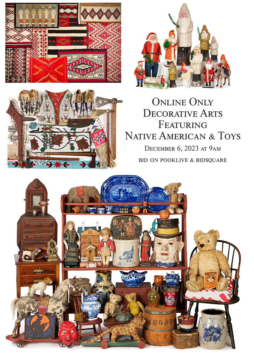 Online Only Decorative Arts Featuring Native American & Toys