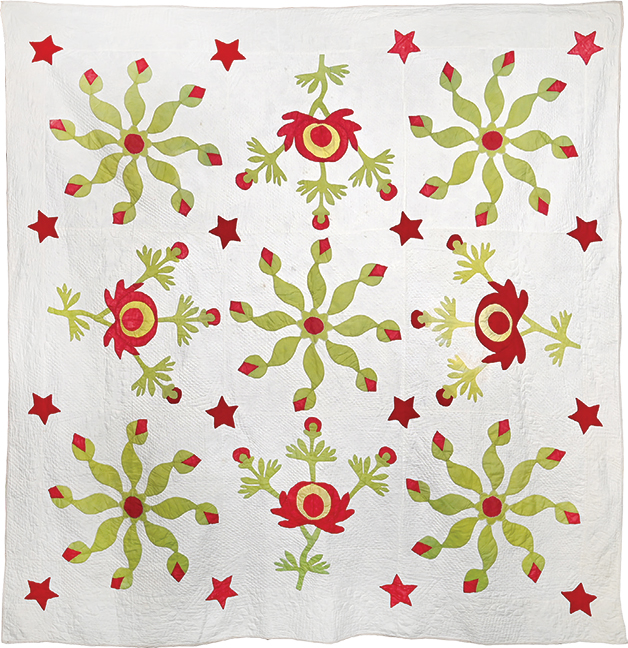 Original Folk-Art Quilt created by a 13-year-old girl with her Mother&hellip; dated 1836 & initialed&hellip;Baltimore, MD. from family&hellip; Provenance upon purchase&hellip;73