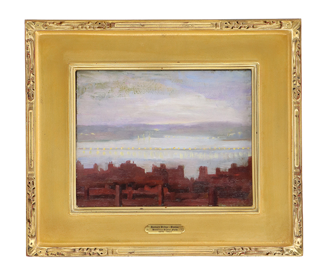 Hamilton Easter Field (1876-1922) Oil on Mahogany Panel, Harvard Bridge