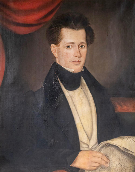 These two oil on canvas portraits are unsigned, but are listed in the catalog as by Joseph Whiting Stock (1815-1855). Each has some noticeable damage, with a repair behind the gentleman&rsquo;s ear and a long scratch beside the woman. The pair sold for $11,400, with a $10,000/15,000 estimate. According to the listing, Stock painted nearly 1000 portraits as recorded in his journal, of which there are about 100 extant. Presumably the attribution came from his writings.