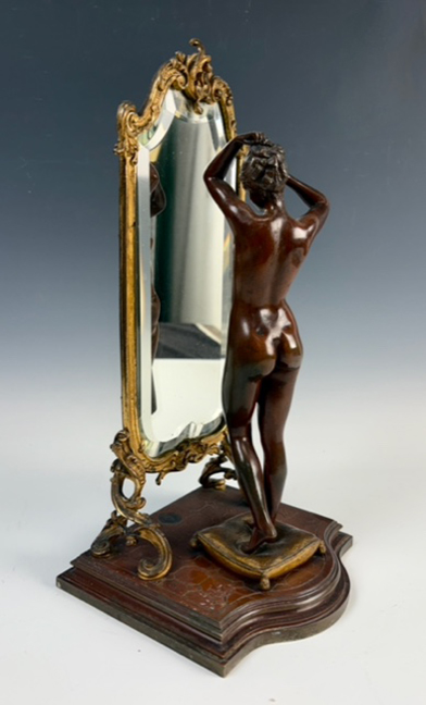 Signed Pinedo Bronze &ldquo;Nude in the Mirror&rdquo;