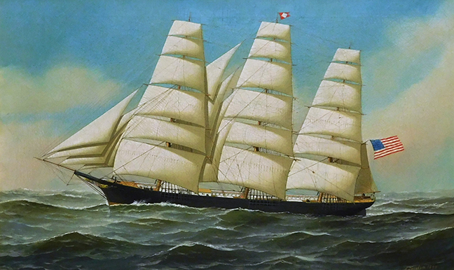 Antonio Jacobsen, oil, 1894, 21” h.